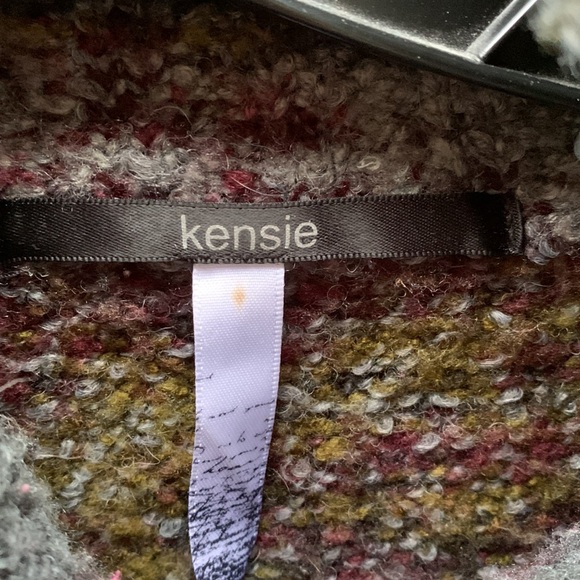 Kensie sweater coat - striped multi colors in grey, purple, blues, - Picture 5 of 6